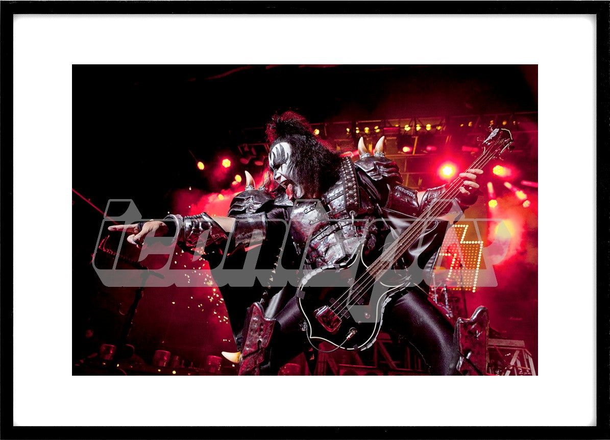KISS - bassist Gene Simmons performing live on The Tour at the HMV Forum in London UK - 04 July 2012. Photo: © Ashley Maile / IconicPix