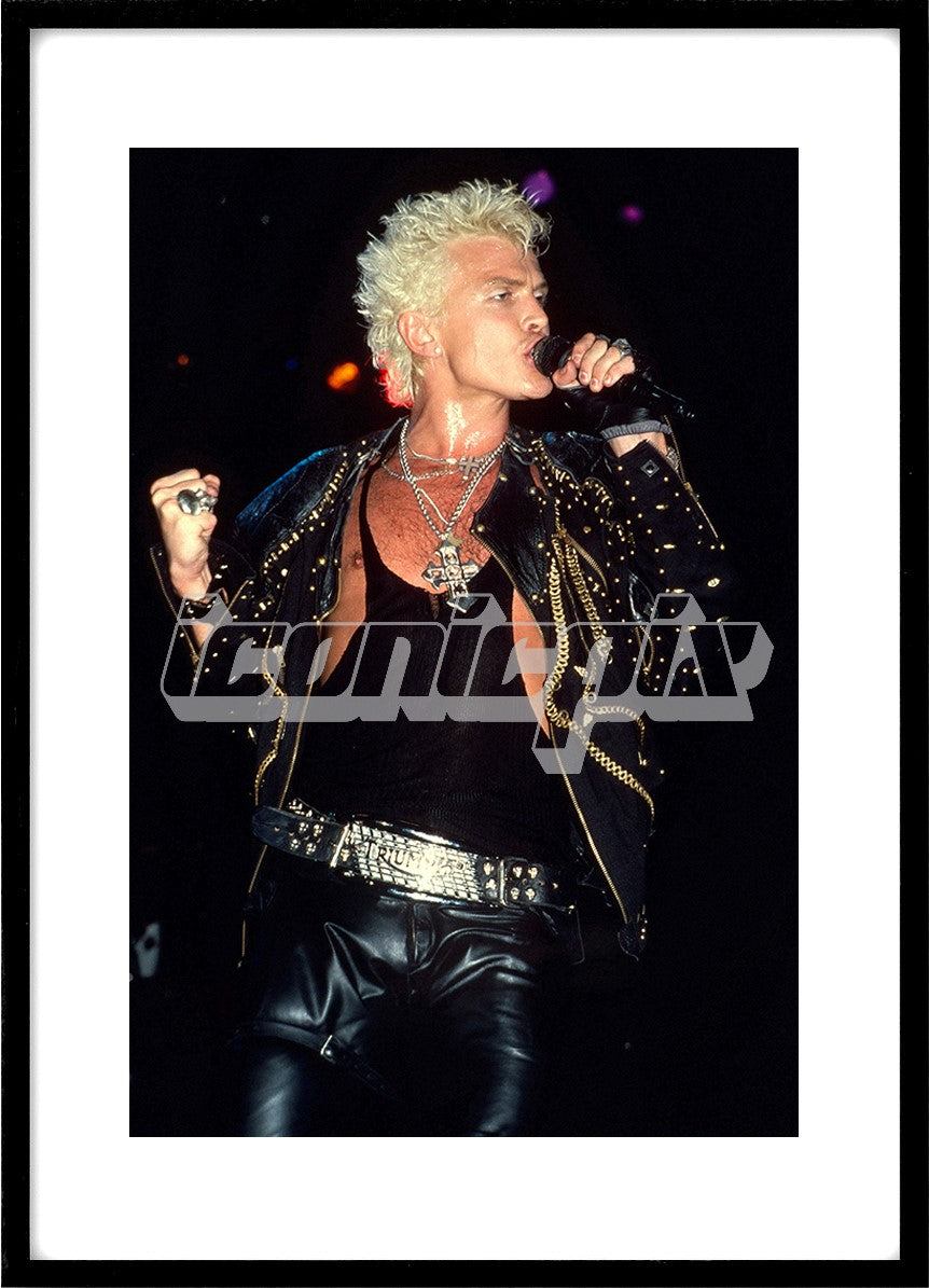 BILLY IDOL - performing live at The Forum in Inglewood Ca USA - May 08, 1987. Photo: © David Plastik/IconicPix