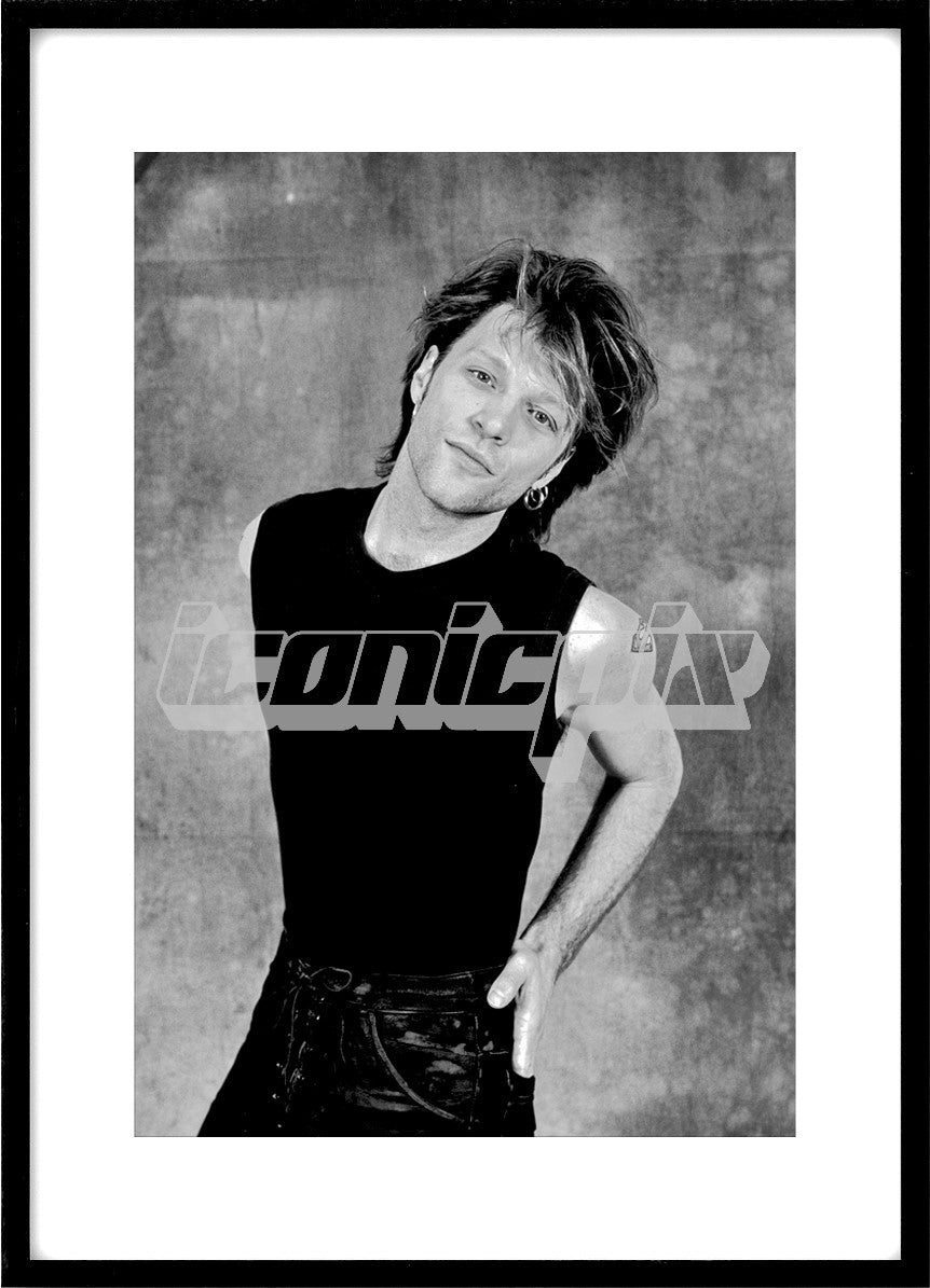 BON JOVI - singer Jon Bon Jovi - photographed exclusively on Keep The Faith Tour at the Ohio Convention Center in Columbus Ohio USA - Mar 22, 1993. Photo: © George Chin/IconicPix