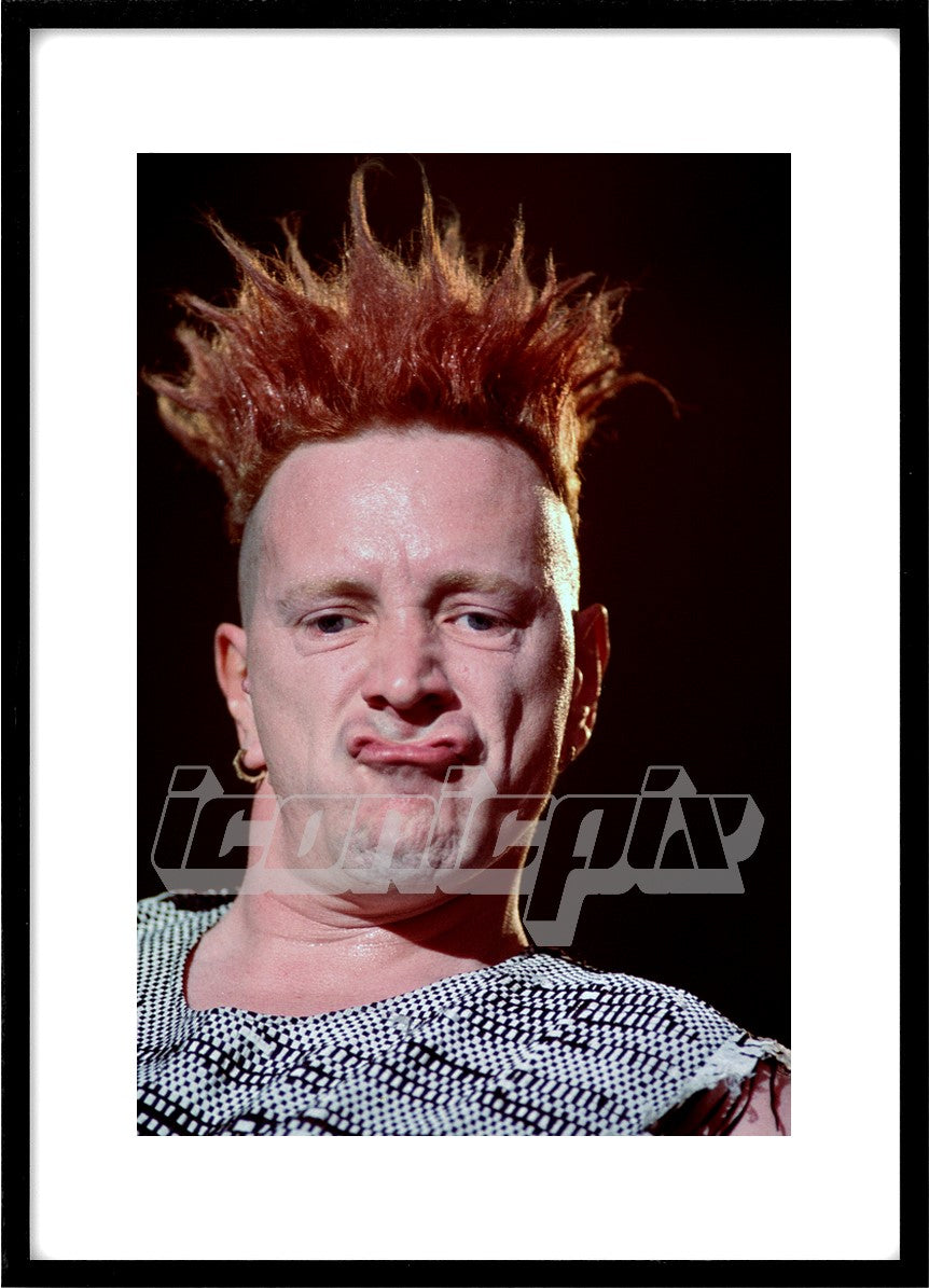 SEX PISTOLS singer Johny Rotten performing live on the Filthy Lucre Tour at the Aquatica Park Milan Italy - 11 July 1996. Photo: © Fabio Diena/IconicPix