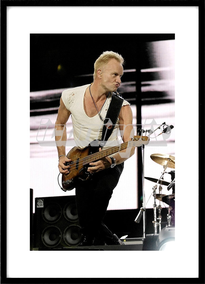 THE POLICE - Sting - live in concert on their reunion tour 2007 at Twickenham Stadium, London UK - 08 Sept 2007. Photo: © George Chin/IconicPix