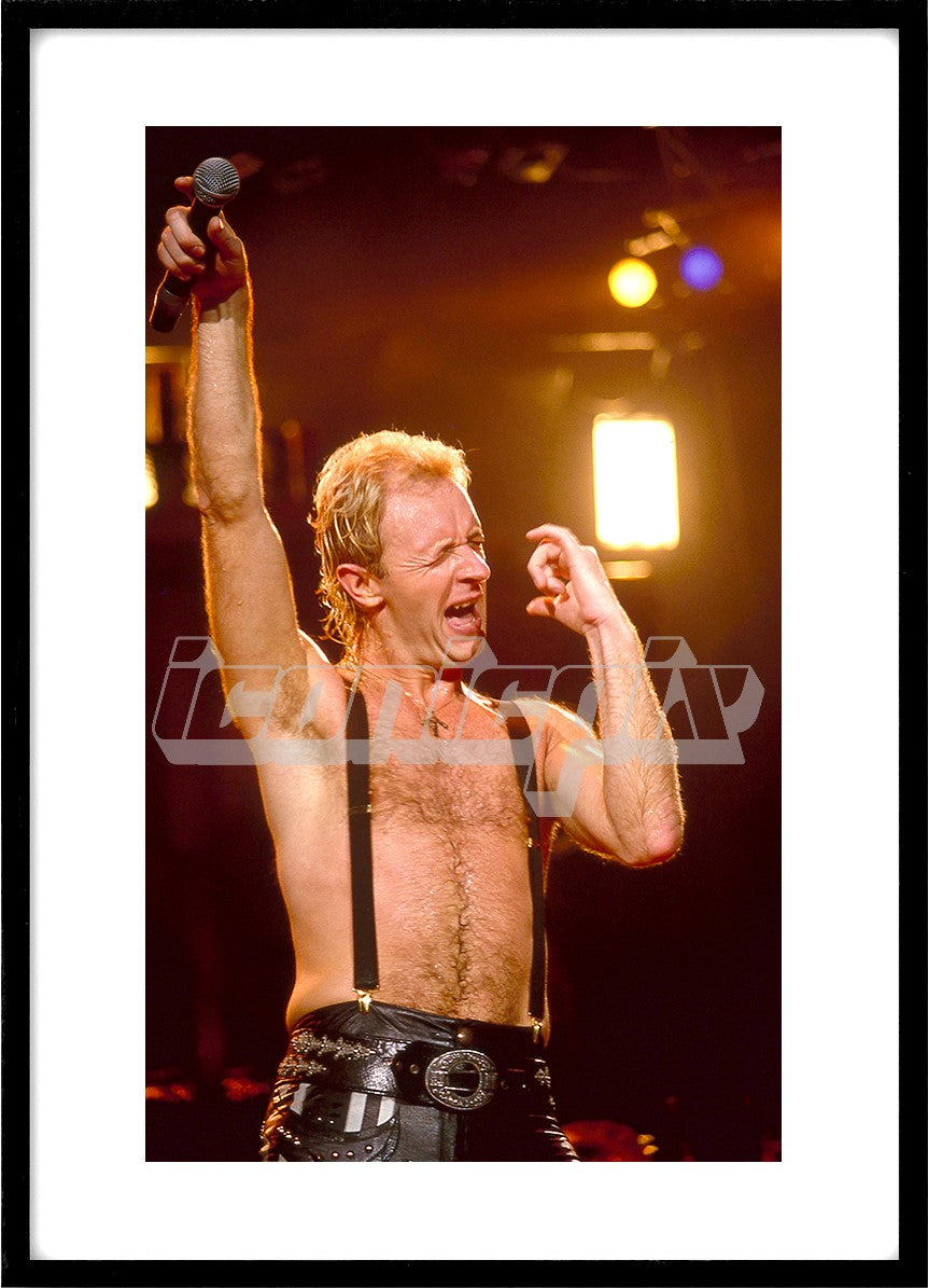 JUDAS PRIEST - vocalist Rob Halford performing live on Fuel For Life Tour at the Starwood Amphitheatre in Nashville Tenessee USA on22 August 1986. Photo: © PG Brunelli/IconicPix