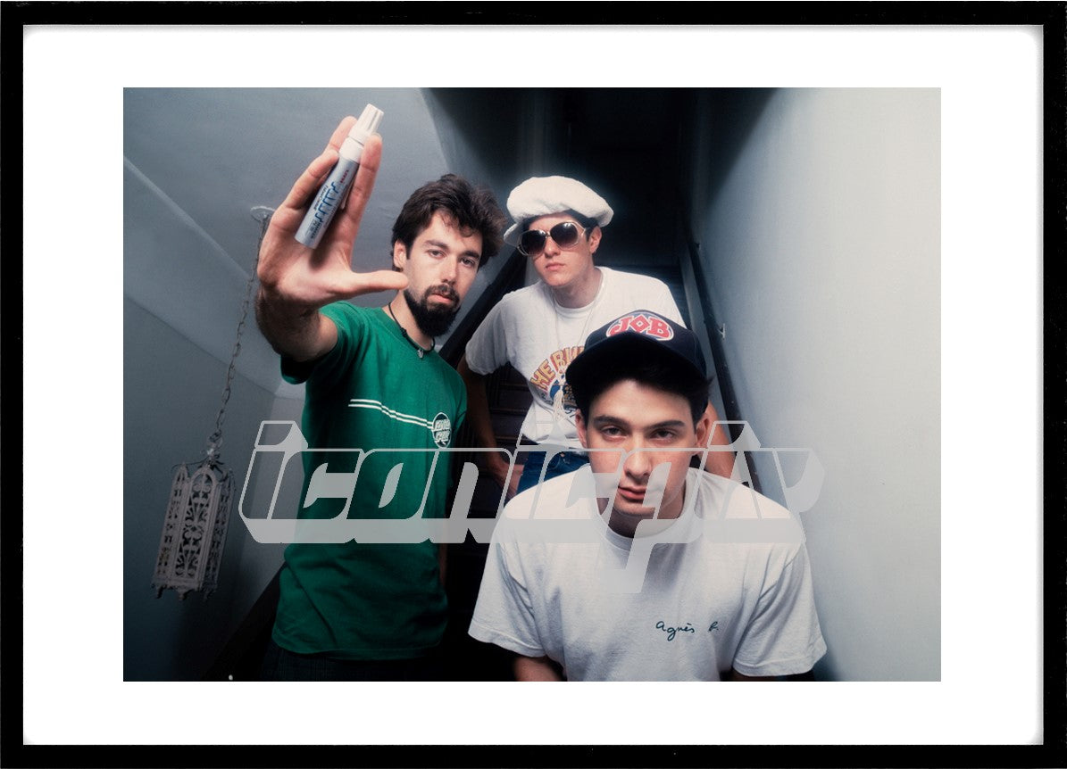 BEASTIE BOYS - L-R: Mike Diamond, Adam Horowitz, Adam Yauch - photosession in Hollywood Ca USA - 1989.  Photo: © Alex Solca/IconicPix