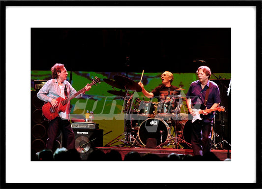 CREAM (2005) - Reunited Line-up of bassist Jack Bruce, drummer Ginger Baker and guitarist Eric Clapton - performing live in concert at the Royal Albert Hall in London on 05 May 2005.   Photo: © George Chin/IconicPix
