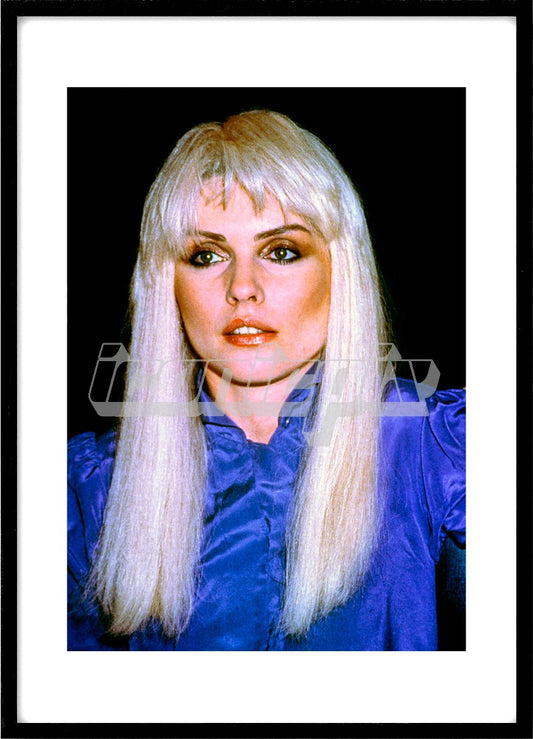 BLONDIE - vocalist Debbie Harry photograhed during promotion for the release of the 'Hunter' album at Chrysalis Records in London UK - 16 Apr 1982. 