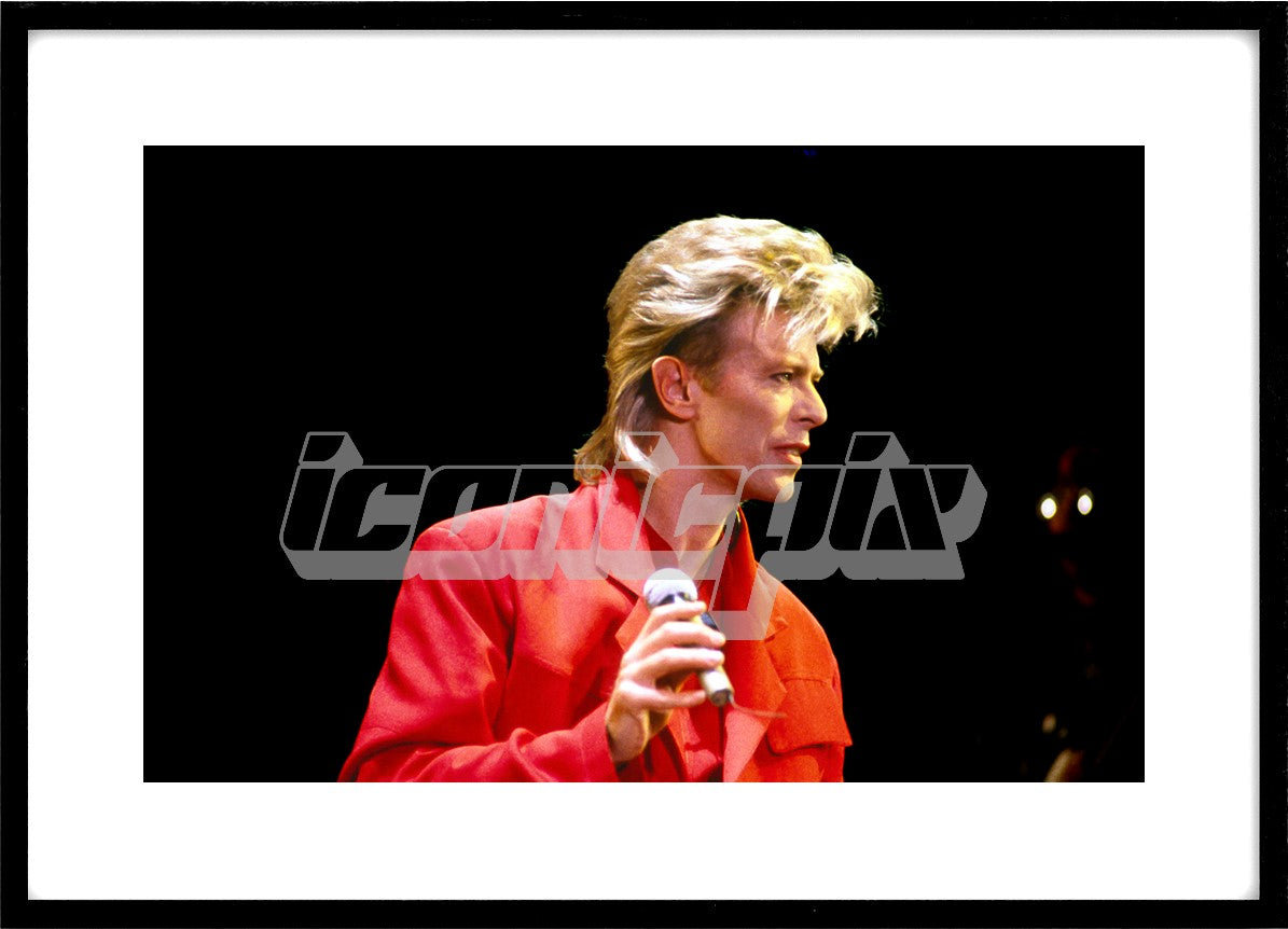 DAVID BOWIE - performing live on the Glass Spider Tour at Anaheim Stadium in Anaheim Ca USA - Aug 08, 1987.   Photo: © David Plastik/IconicPix