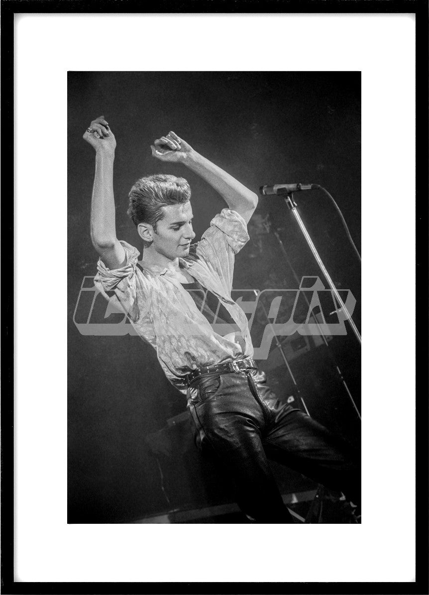 DEPECHE MODE - singer Dave Gahan performing live on the Some Great Reward Tour in Europe in July 1985.  Photo: © PG Brunelli/IconicPix