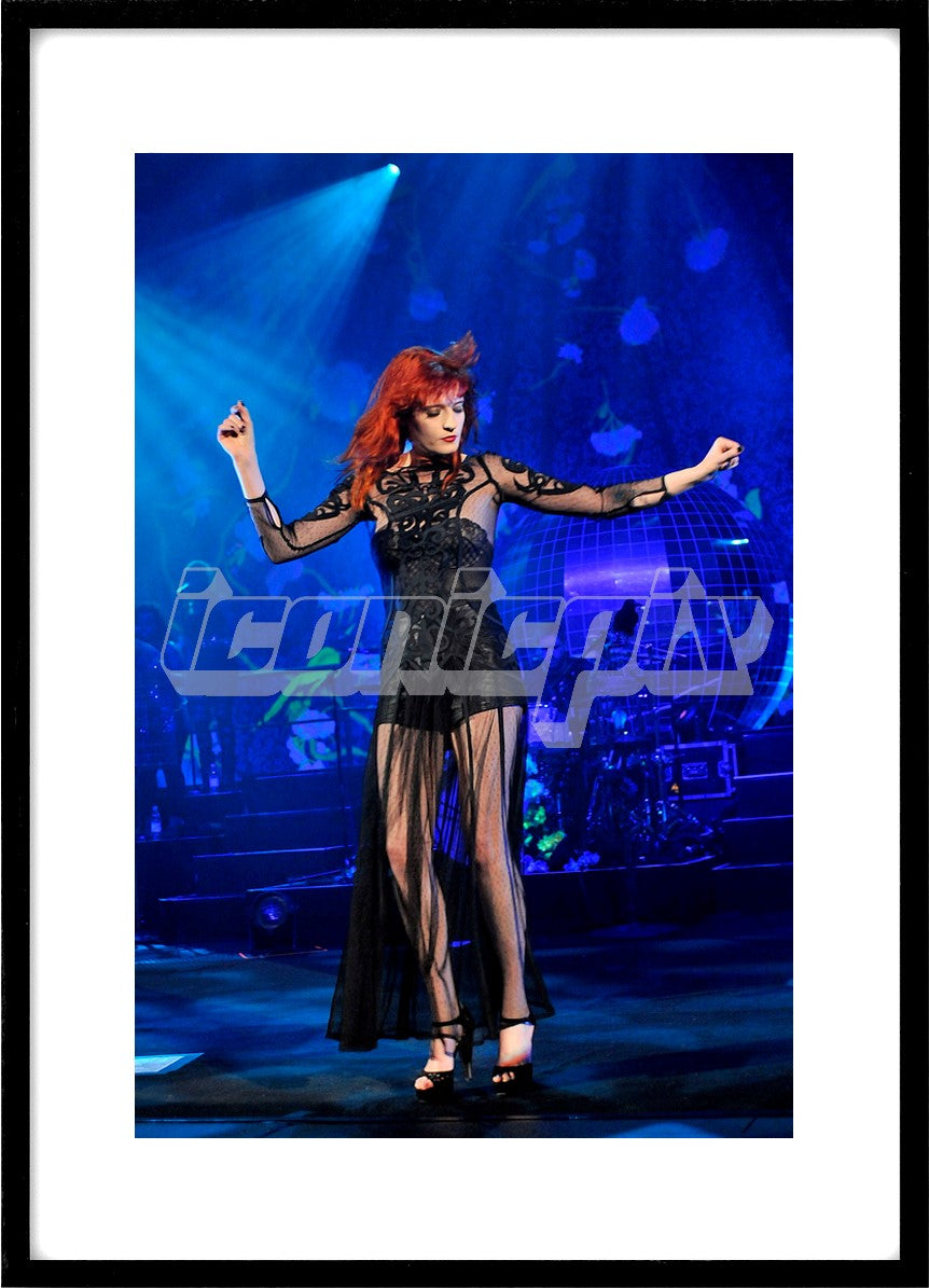 FLORENCE + the Machine - vocalist Florence Welch performing live on the Cosmic Love Tour at the HMV Apollo Hammersmith London UK - 15 May 2010.  Photo: © George Chin/IconicPix