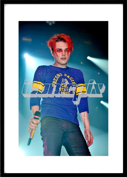 MY CHEMICAL ROMANCE - vocalist Gerard Way performing live on the World Contamination Tour at Wembley Arena London UK - 12 Feb 2011. Photo: © Zaine Lewis/IconicPix