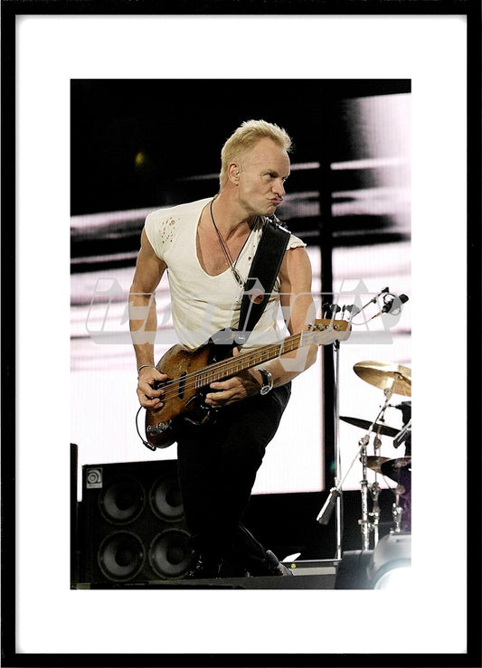THE POLICE - Sting - live in concert on their reunion tour 2007 at Twickenham Stadium, London UK - 08 Sept 2007.  Photo: © George Chin/IconicPix