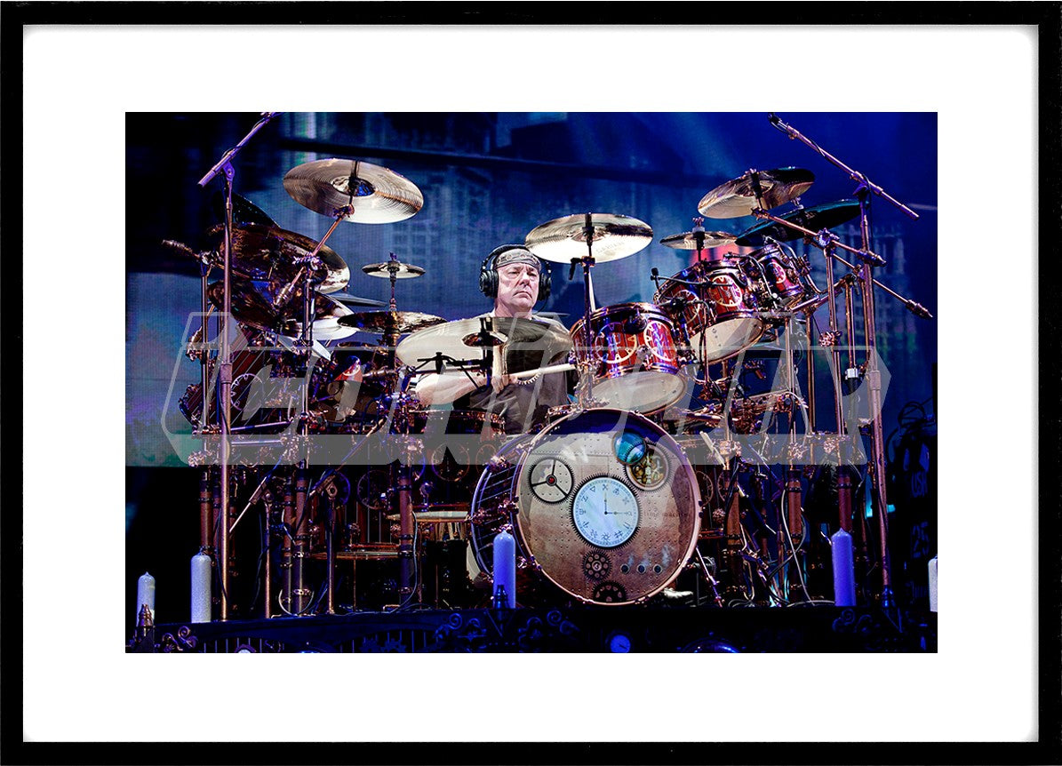 Rush - drummer Neal Peart - performing live on the Time Machine Tour at the O2 Arena in London UK - May 25, 2011.  Photo credit: Ashley Maile/IconicPix